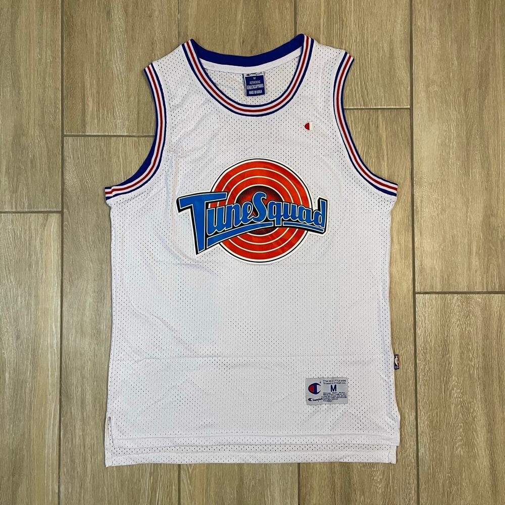 Vintage Champion Tune Squad Jersey Space Jam Taz Men's M White Basketball NBA